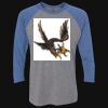 Unisex Triblend Three-Quarter Raglan T-Shirt Thumbnail