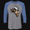 Unisex Triblend Three-Quarter Raglan T-Shirt Thumbnail
