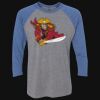 Unisex Triblend Three-Quarter Raglan T-Shirt Thumbnail