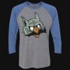 Unisex Triblend Three-Quarter Raglan T-Shirt Thumbnail
