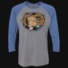 Unisex Triblend Three-Quarter Raglan T-Shirt Thumbnail