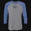 Unisex Triblend Three-Quarter Raglan T-Shirt Thumbnail