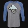Unisex Triblend Three-Quarter Raglan T-Shirt Thumbnail