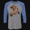 Unisex Triblend Three-Quarter Raglan T-Shirt Thumbnail