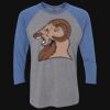 Unisex Triblend Three-Quarter Raglan T-Shirt Thumbnail