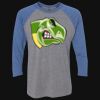 Unisex Triblend Three-Quarter Raglan T-Shirt Thumbnail