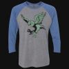 Unisex Triblend Three-Quarter Raglan T-Shirt Thumbnail