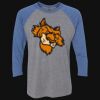 Unisex Triblend Three-Quarter Raglan T-Shirt Thumbnail