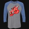 Unisex Triblend Three-Quarter Raglan T-Shirt Thumbnail