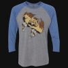 Unisex Triblend Three-Quarter Raglan T-Shirt Thumbnail
