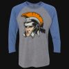 Unisex Triblend Three-Quarter Raglan T-Shirt Thumbnail