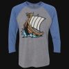 Unisex Triblend Three-Quarter Raglan T-Shirt Thumbnail