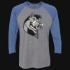 Unisex Triblend Three-Quarter Raglan T-Shirt Thumbnail