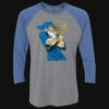 Unisex Triblend Three-Quarter Raglan T-Shirt Thumbnail