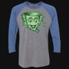 Unisex Triblend Three-Quarter Raglan T-Shirt Thumbnail