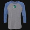 Unisex Triblend Three-Quarter Raglan T-Shirt Thumbnail