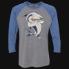 Unisex Triblend Three-Quarter Raglan T-Shirt Thumbnail