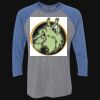 Unisex Triblend Three-Quarter Raglan T-Shirt Thumbnail