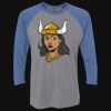 Unisex Triblend Three-Quarter Raglan T-Shirt Thumbnail