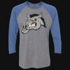 Unisex Triblend Three-Quarter Raglan T-Shirt Thumbnail
