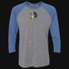 Unisex Triblend Three-Quarter Raglan T-Shirt Thumbnail