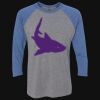 Unisex Triblend Three-Quarter Raglan T-Shirt Thumbnail