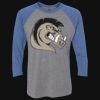 Unisex Triblend Three-Quarter Raglan T-Shirt Thumbnail