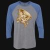 Unisex Triblend Three-Quarter Raglan T-Shirt Thumbnail