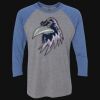 Unisex Triblend Three-Quarter Raglan T-Shirt Thumbnail