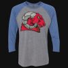 Unisex Triblend Three-Quarter Raglan T-Shirt Thumbnail