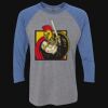 Unisex Triblend Three-Quarter Raglan T-Shirt Thumbnail