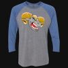 Unisex Triblend Three-Quarter Raglan T-Shirt Thumbnail