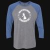 Unisex Triblend Three-Quarter Raglan T-Shirt Thumbnail