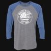 Unisex Triblend Three-Quarter Raglan T-Shirt Thumbnail