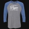 Unisex Triblend Three-Quarter Raglan T-Shirt Thumbnail