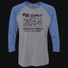 Unisex Triblend Three-Quarter Raglan T-Shirt Thumbnail