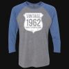 Unisex Triblend Three-Quarter Raglan T-Shirt Thumbnail