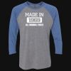 Unisex Triblend Three-Quarter Raglan T-Shirt Thumbnail