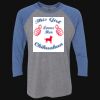 Unisex Triblend Three-Quarter Raglan T-Shirt Thumbnail
