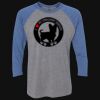 Unisex Triblend Three-Quarter Raglan T-Shirt Thumbnail