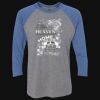 Unisex Triblend Three-Quarter Raglan T-Shirt Thumbnail