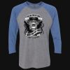 Unisex Triblend Three-Quarter Raglan T-Shirt Thumbnail