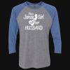 Unisex Triblend Three-Quarter Raglan T-Shirt Thumbnail