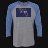 Unisex Triblend Three-Quarter Raglan T-Shirt Thumbnail