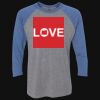 Unisex Triblend Three-Quarter Raglan T-Shirt Thumbnail