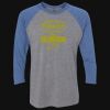 Unisex Triblend Three-Quarter Raglan T-Shirt Thumbnail