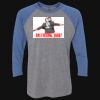 Unisex Triblend Three-Quarter Raglan T-Shirt Thumbnail
