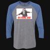 Unisex Triblend Three-Quarter Raglan T-Shirt Thumbnail