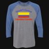 Unisex Triblend Three-Quarter Raglan T-Shirt Thumbnail