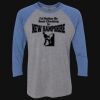 Unisex Triblend Three-Quarter Raglan T-Shirt Thumbnail